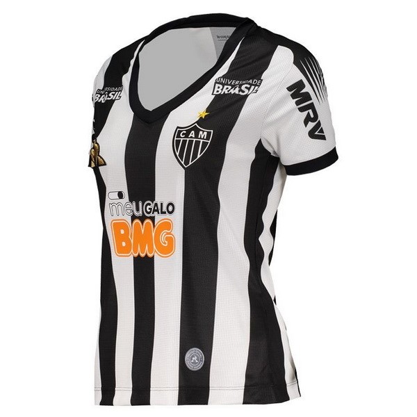 Trikot Atlético Mineiro Heim Damen 2019-20 Schwarz Weiß Fussballtrikots Günstig
